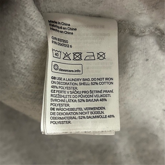 H&M Women's Gray Fringe Long Sleeve Blouse Size M Casual Top - Picture 8 of 10